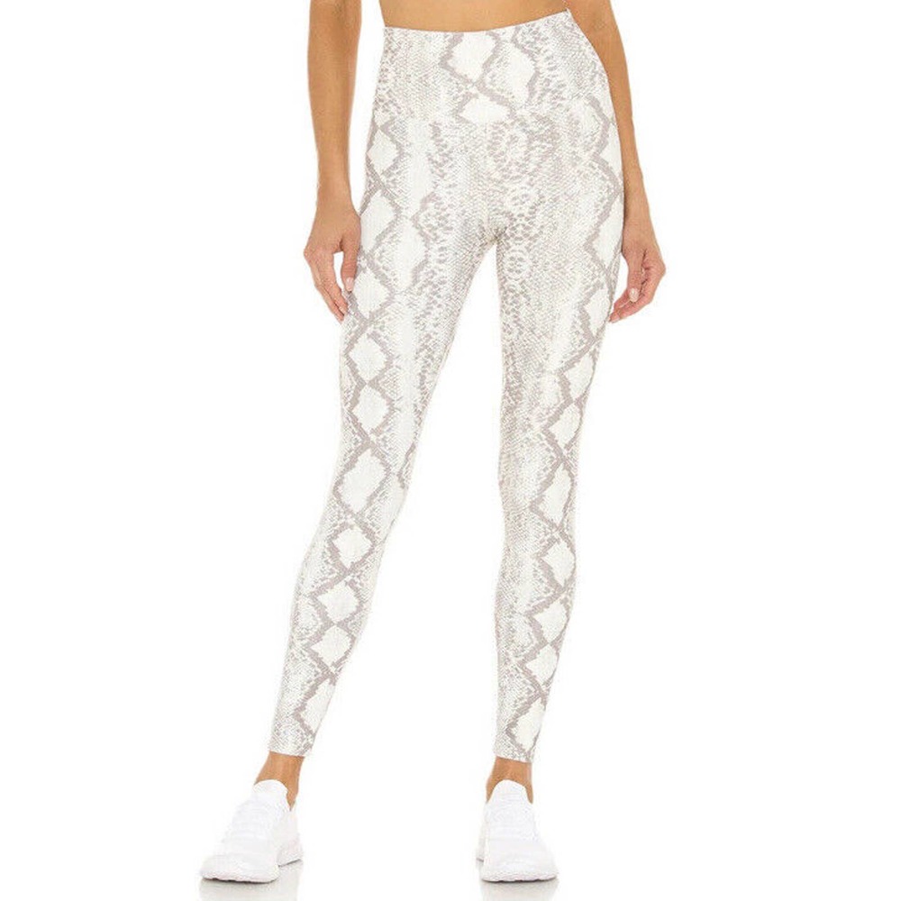 Beach Riot Ayla Snakeskin Print Legging XS High Rise Taupe Full Length Womens